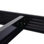 Detailaufnahme: Schwarzes MCW Schwerlastregal (180x90x40cm) mit Stecksystem.
