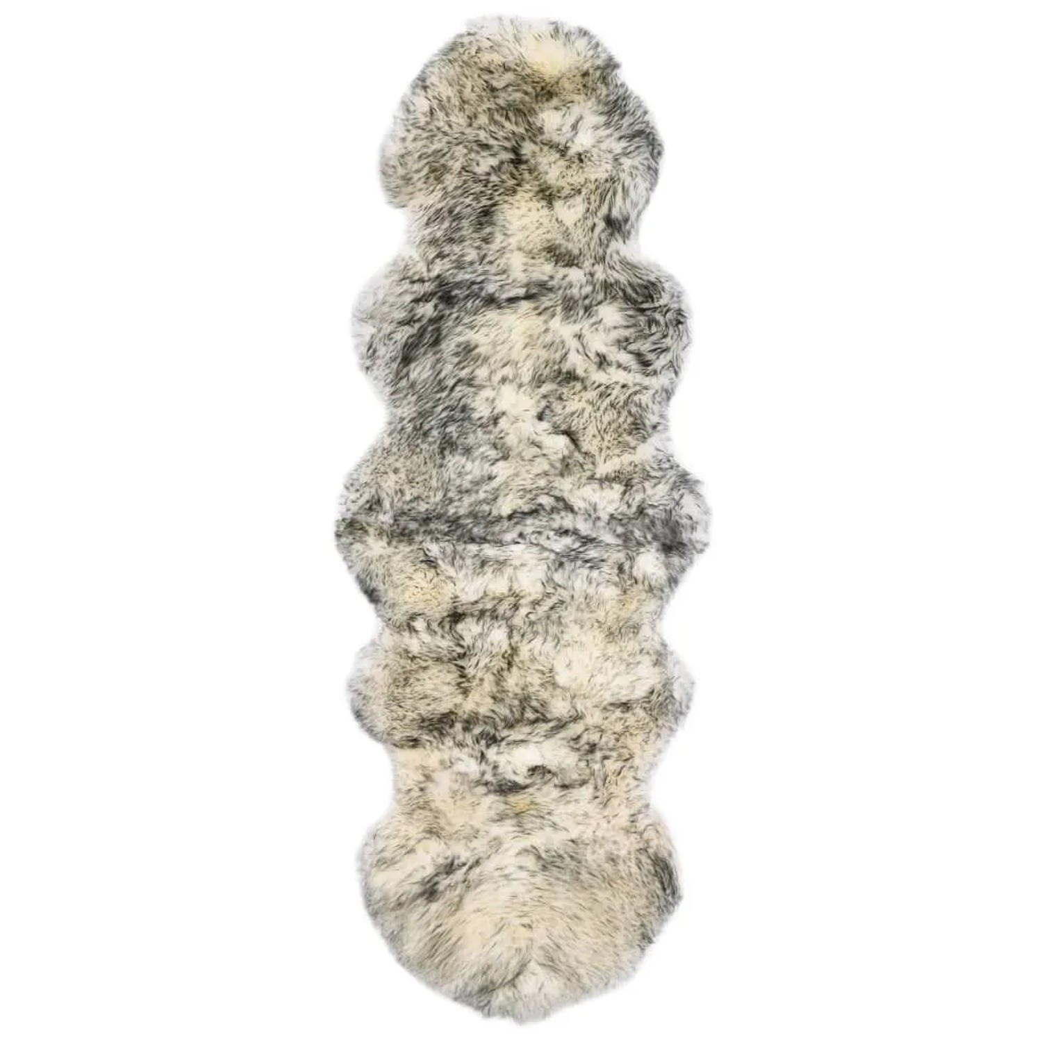 vidaXL Teppich Schafspelz 60x180 cm Dunkelgrau Melange 283884 günstig online kaufen
