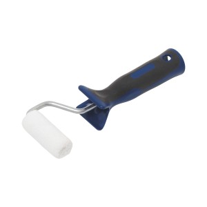LUX Felt-Roller, 5 cm breit, mit blau-schwarzem Softgriff für Lackarbeiten.