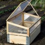 Frühbeet Pflanzbeet mit Polycarbonat-Aufsatz, Größe L, aus Kiefernholz.