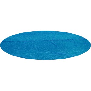Blaue Bestway Solar-Poolabdeckplane, rund, Ø 417 cm. Poolplane zum Schutz und zur Erwärmung des Poolwassers.
