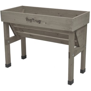 VegTrug Wallhugger Hochbeet, Greywash, 103x46x80cm, aus Zedernholz, ideal für Balkon und Terrasse.