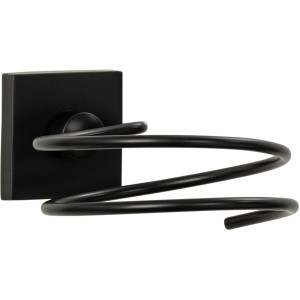 Fackelmann Haartrockner-Halter New York, schwarz-matter Metall-Look, zur Wandmontage.