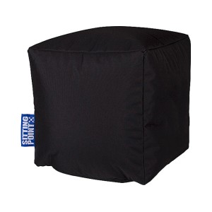 Schwarzer Sitting Point Hocker (60 l) aus Polyester, ideal für Indoor & Outdoor.