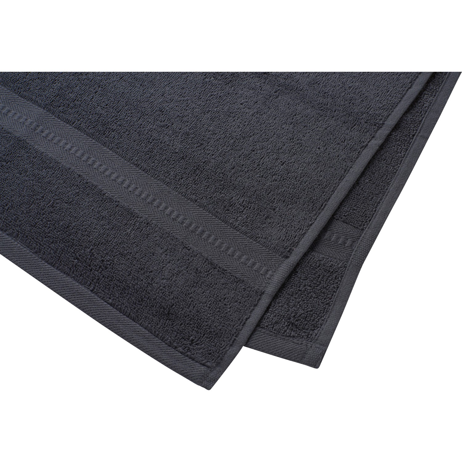 Dunkelgraues baliv Dark Wonder Gästehandtuch 2er-Set aus Baumwolle, 30x50 cm.