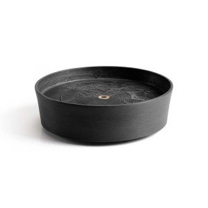 Ecopots Untersetzer Amsterdam Rollen, dunkelgrau, 28,7 cm. Praktischer Blumentopf-Untersetzer mit Rollen.