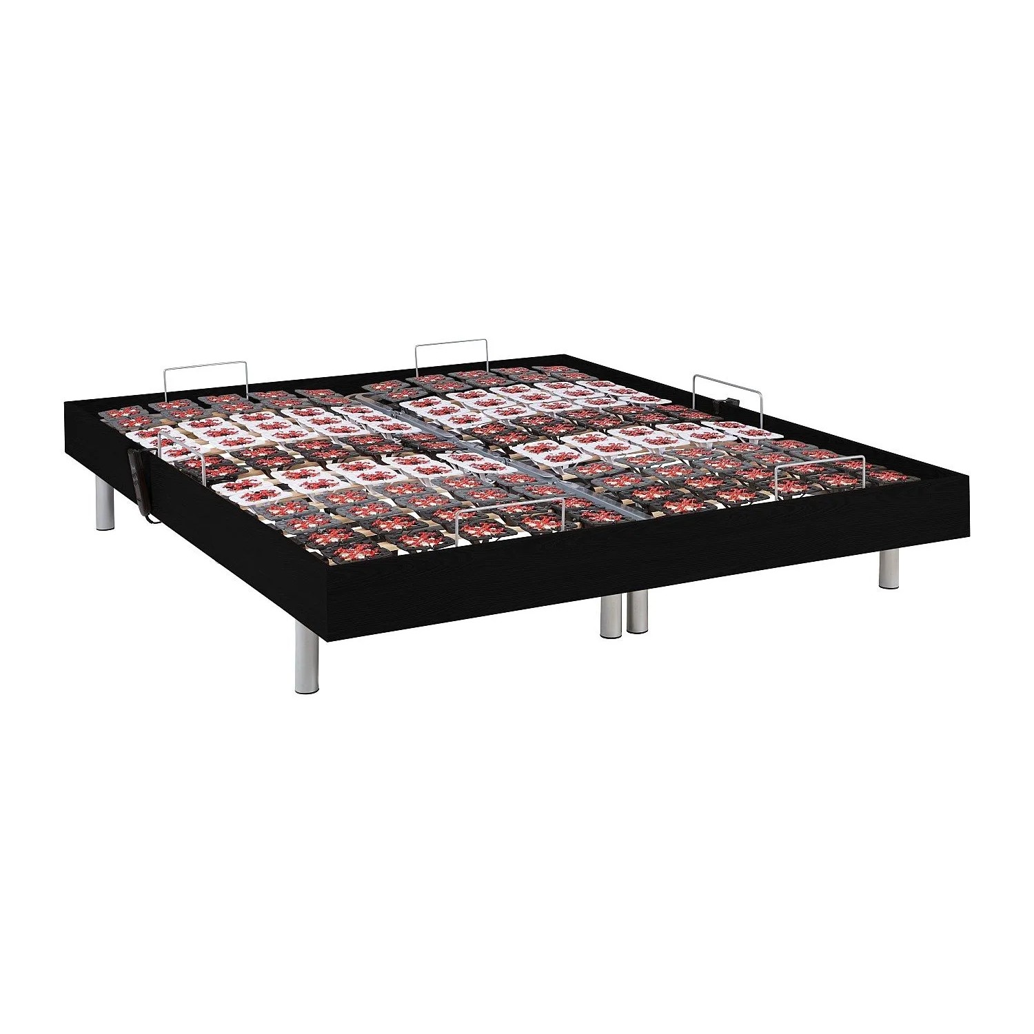 Vente-unique Bettgestell Mit Verstellbarem Lattenrost Nafuri Schwarz 200 cm