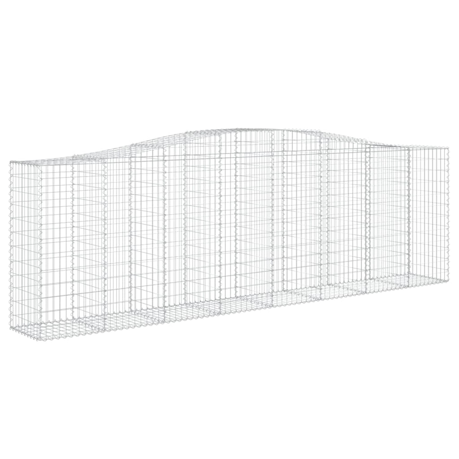 vidaXL Gabionen mit Hochbogen 4 Stk 400x50x120/140cm Eisen 1562076