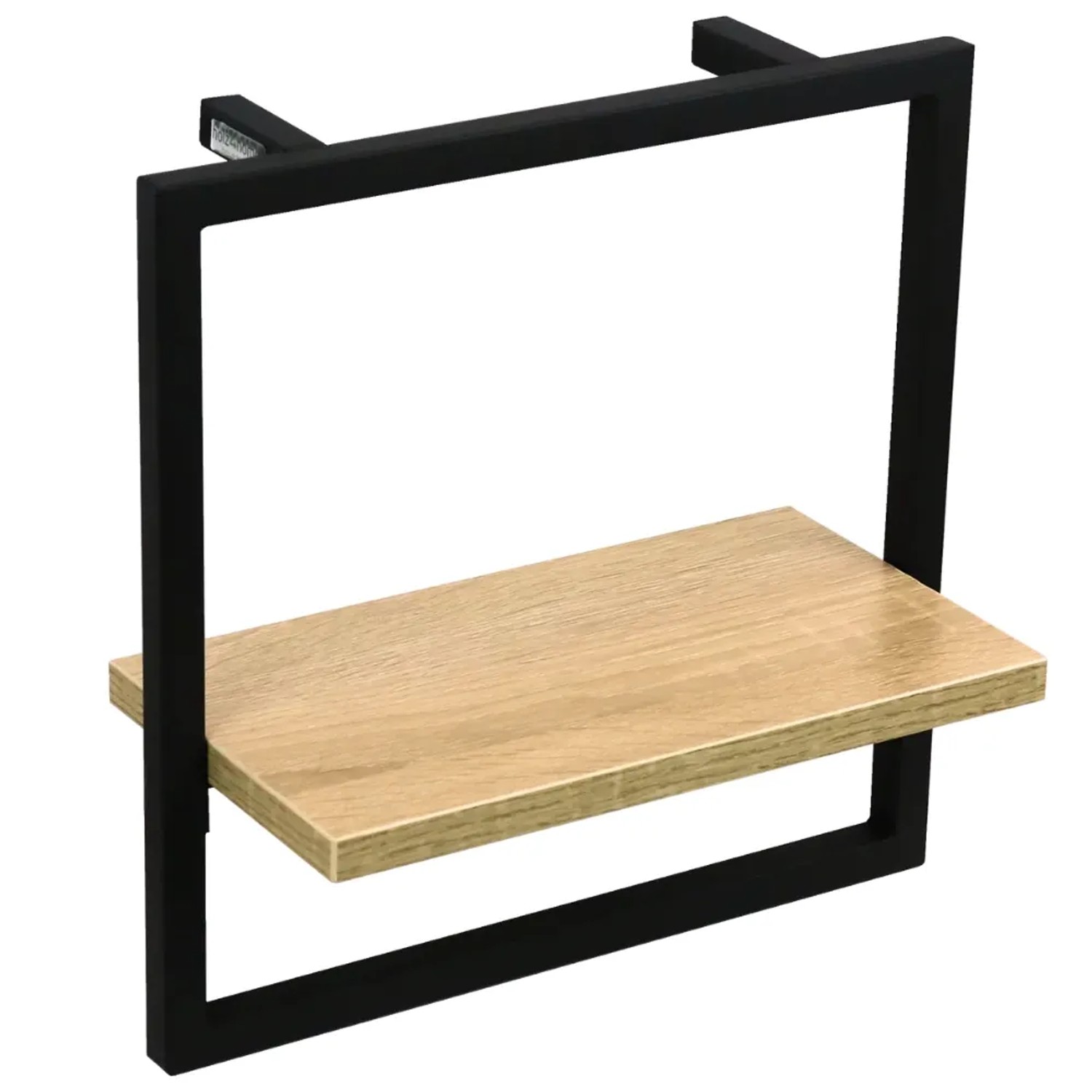 DELUKE Wandregal Schwarz SYIOP MDF Metallrahmen Bücherregal Schwebendes Regal Hängeregal Small