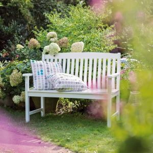 Gartenbank Glendale 2-Sitzer Weiß FSC® 93 cm x 120 cm x 60 cm