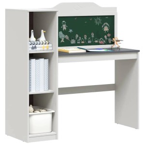 vidaXL Kreidetafel Schreibtisch Weiß und Grau 120 x 45 x 118,5 cm 42003033
