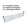 Foxydry Wäscheständer für Balkongeländer, beidseitig klappbar, 202 cm, grau.