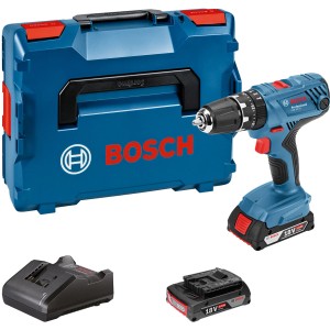 Bosch Professional Akku-Bohrhammer-Set GBH 8-45 DV + GSB 18 V-21 mit Koffer, Akkus und Ladegerät.