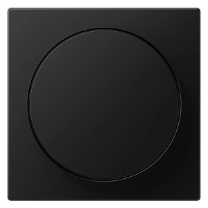 Jung Dimmer Abdeckung mit Drehknopf, graphitschwarz matt.
