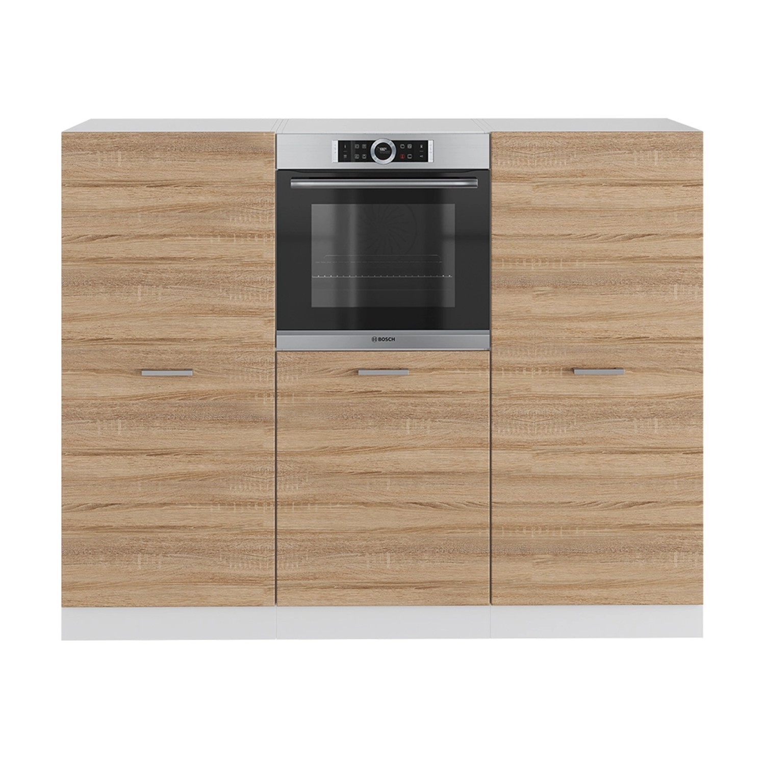 Vicco R-Line Küchenblock Sonoma/Weiß 180 cm ohne Arbeitsplatte günstig online kaufen