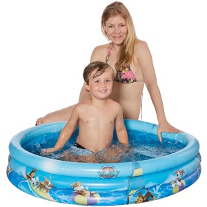 Happy People Paw Patrol Planschbecken (Ø 100 cm) mit Kind und Erwachsener.