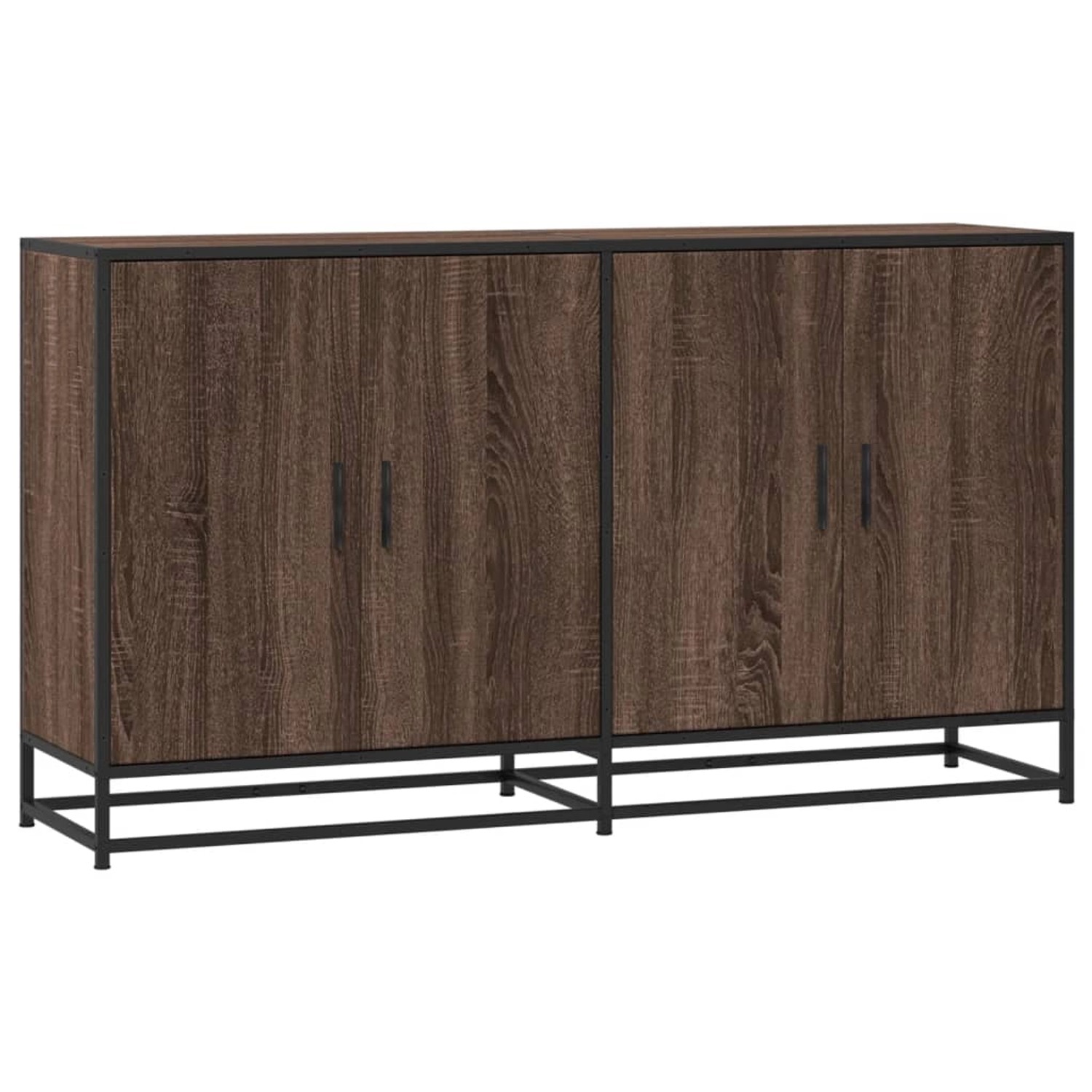 vidaXL Sideboard Braun Eichen-Optik 134x35x76 cm Holzwerkstoff 3300819 günstig online kaufen