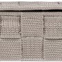 Wenko Badorganizer Adria Mini Taupe mit Deckel, Aufbewahrungsbox aus Kunststoff-Geflecht.