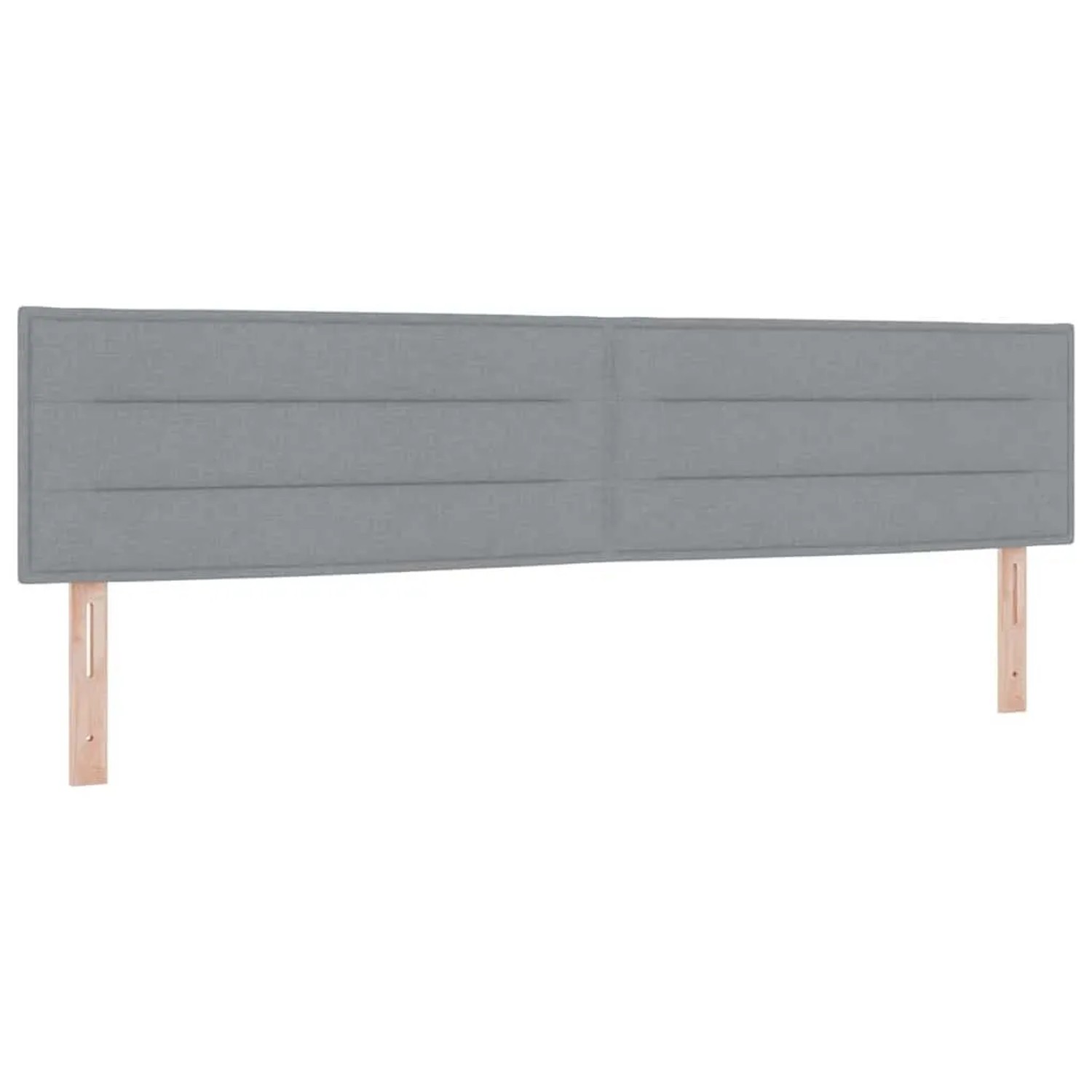 vidaXL Kopfteil mit Kopfteil Hellgrau 200 cm Kunstleder 42007034