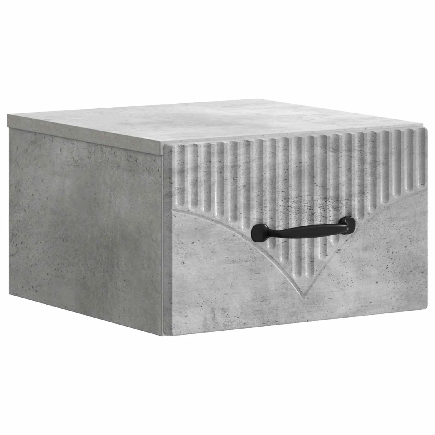 vidaXL Wandmontierter Nachttisch Betongrau 34,5 x 33 x 20 cm 898941