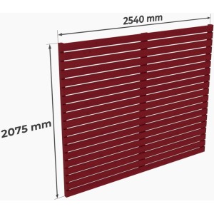Holzbrüder Carport Seitenwand Ralf, Fichte, 207,5x254cm, oxidrot, Witterungsschutz.