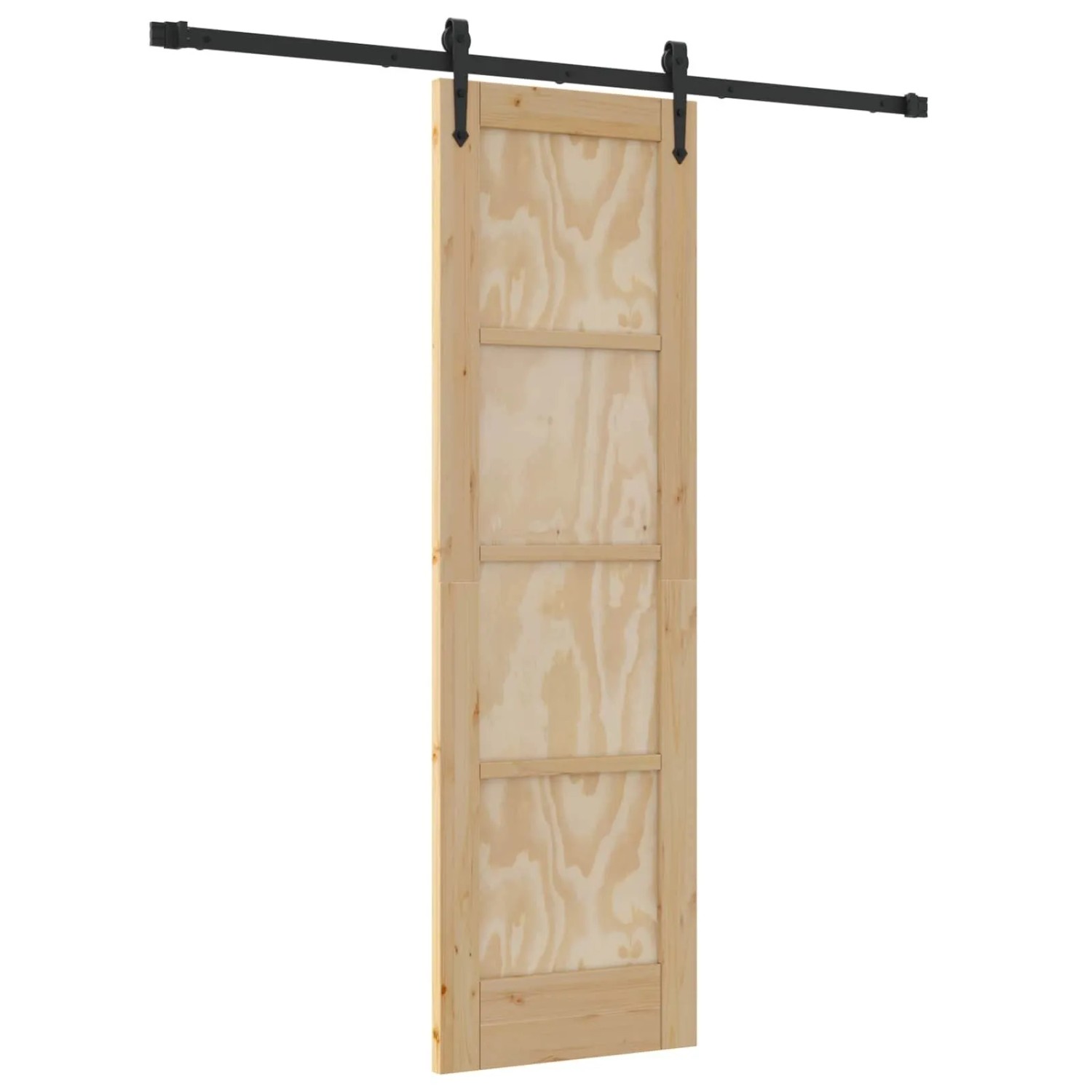 vidaXL Schiebetür ORKDAL Natur und Schwarz 61 x 198,5 cm 3445557