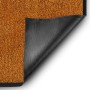 Braune Karat Schmutzfangmatte Rhine 40x60 cm mit rutschfester Rückseite.