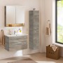 Fackelmann Bad-Hochschrank B.Style Eiche Natur, 30 cm breit, im Badezimmerambiente.