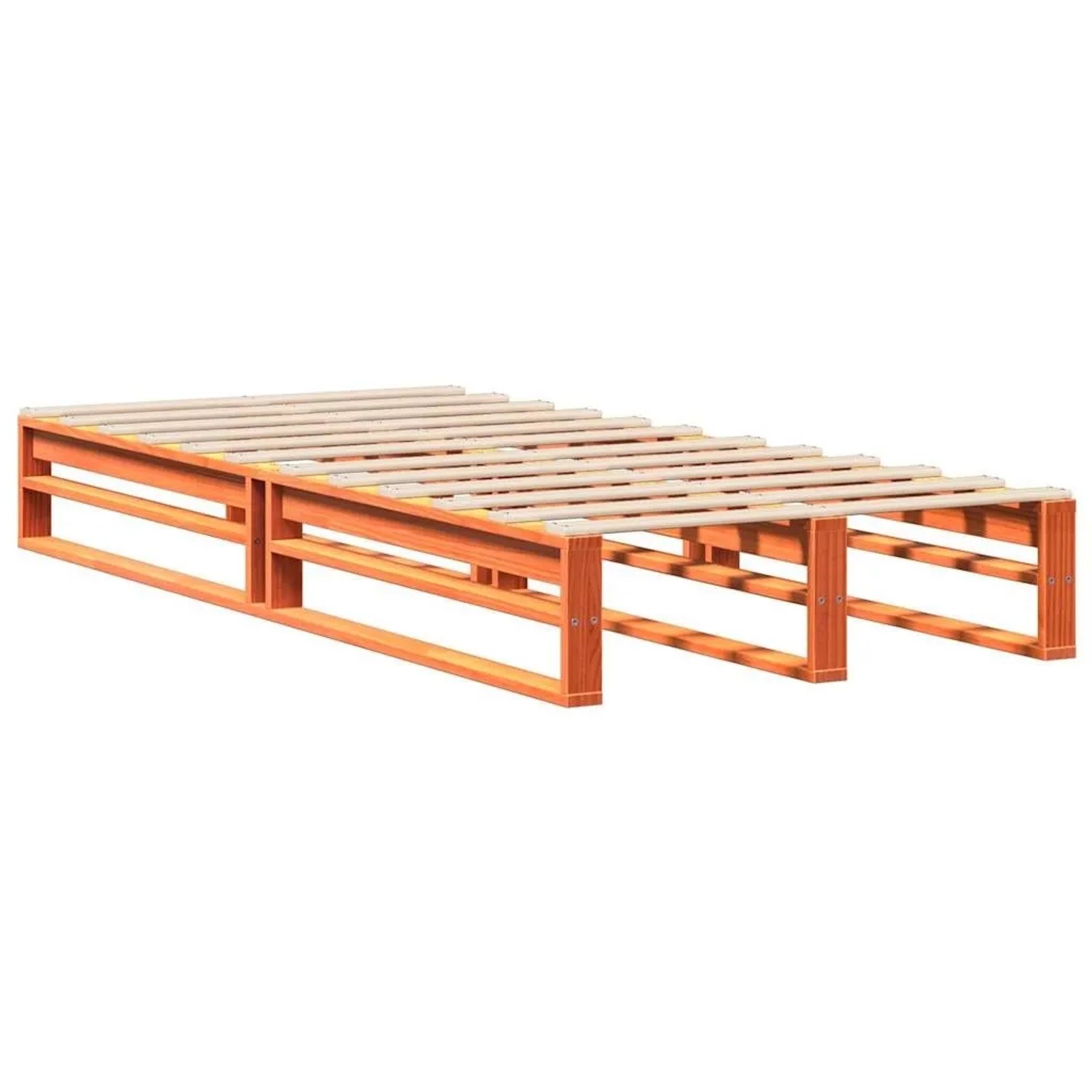 vidaXL Massivholzbett ohne Matratze Wachsbraun 100x200 cm Kiefernholz 85083 günstig online kaufen