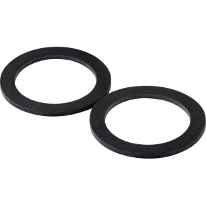 Zwei schwarze KÖRO EPDM Dichtungsringe 32x44x2 mm für Schraubverbindungen.