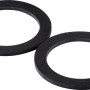Zwei schwarze KÖRO EPDM Dichtungsringe 32x44x2 mm für Schraubverbindungen.