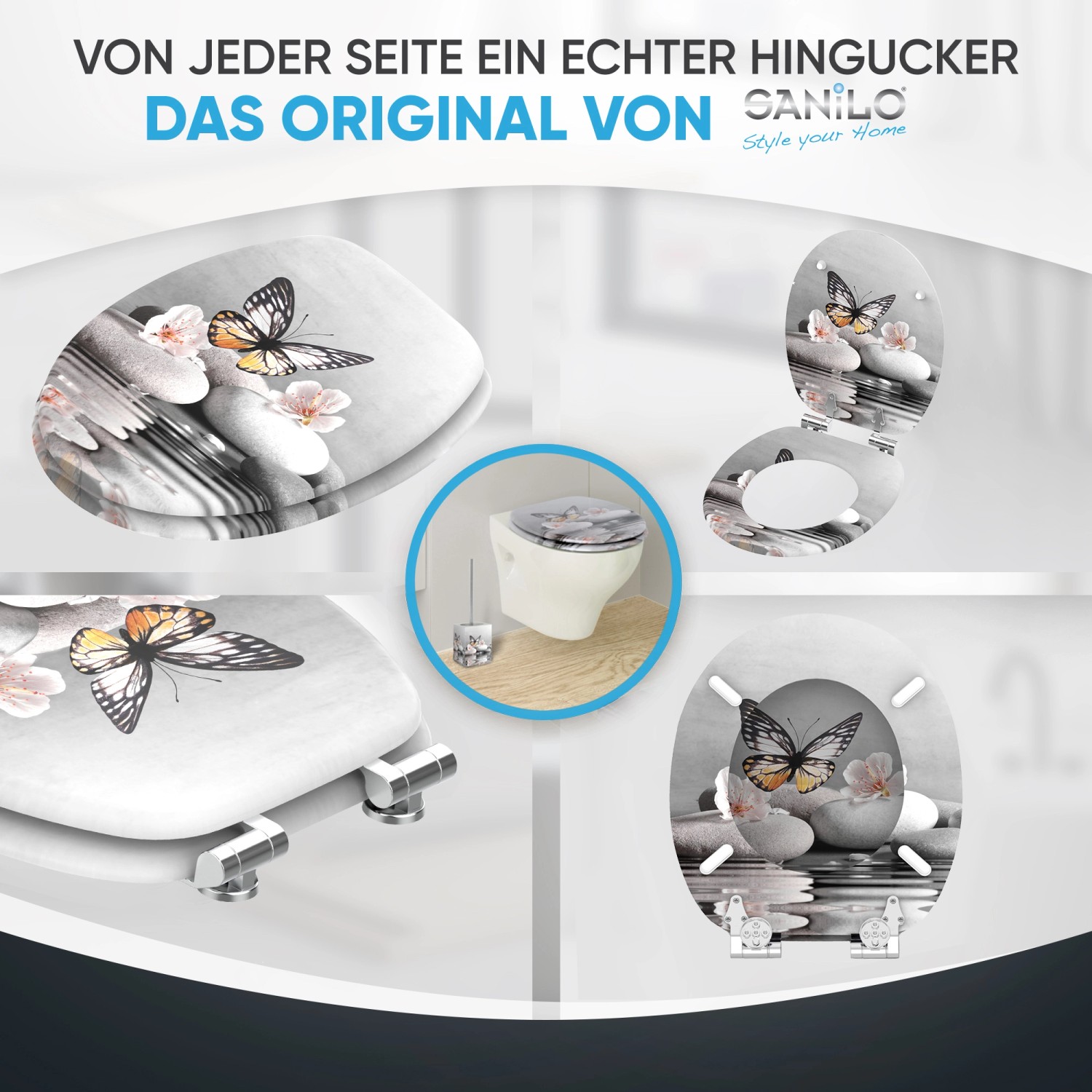 Sanilo WC Sitz mit Absenkautomatik Vanesa, Hochwertiger und Stabiler