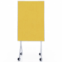 Floordirekt Mobile Moderationstafel GIANT Beidseitige Filztafel auf Rollen 80 x 120 cm Gelb