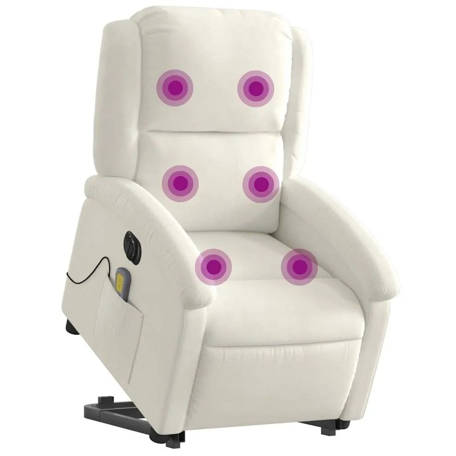 vidaXL Massagesessel mit Aufstehhilfe Elektrisch Creme Samt 3204342 günstig online kaufen