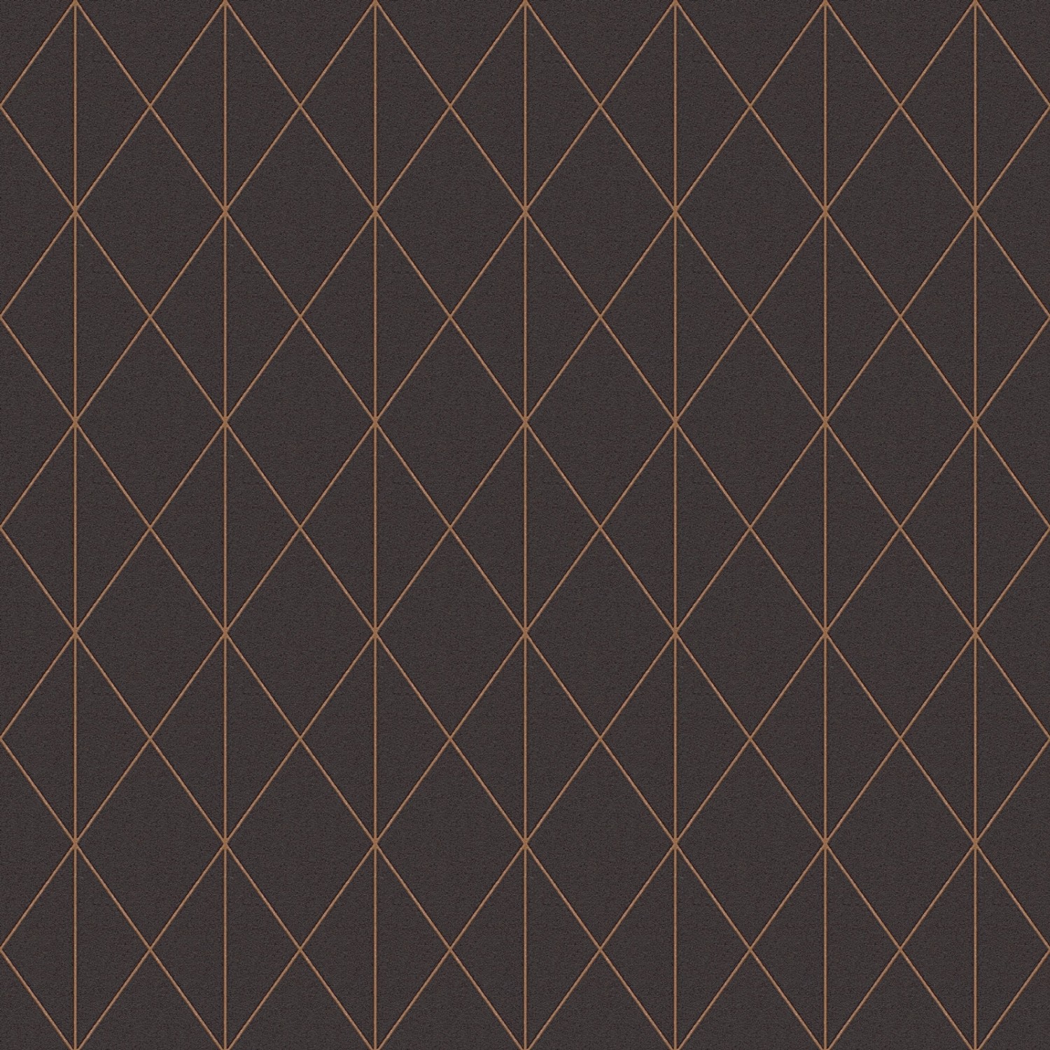 Bricoflor Tapete in Schwarz Gold Geometrische Vliestapete mit Rauten Muster für Schlafzimmer und Esszimmer Industrial Wa