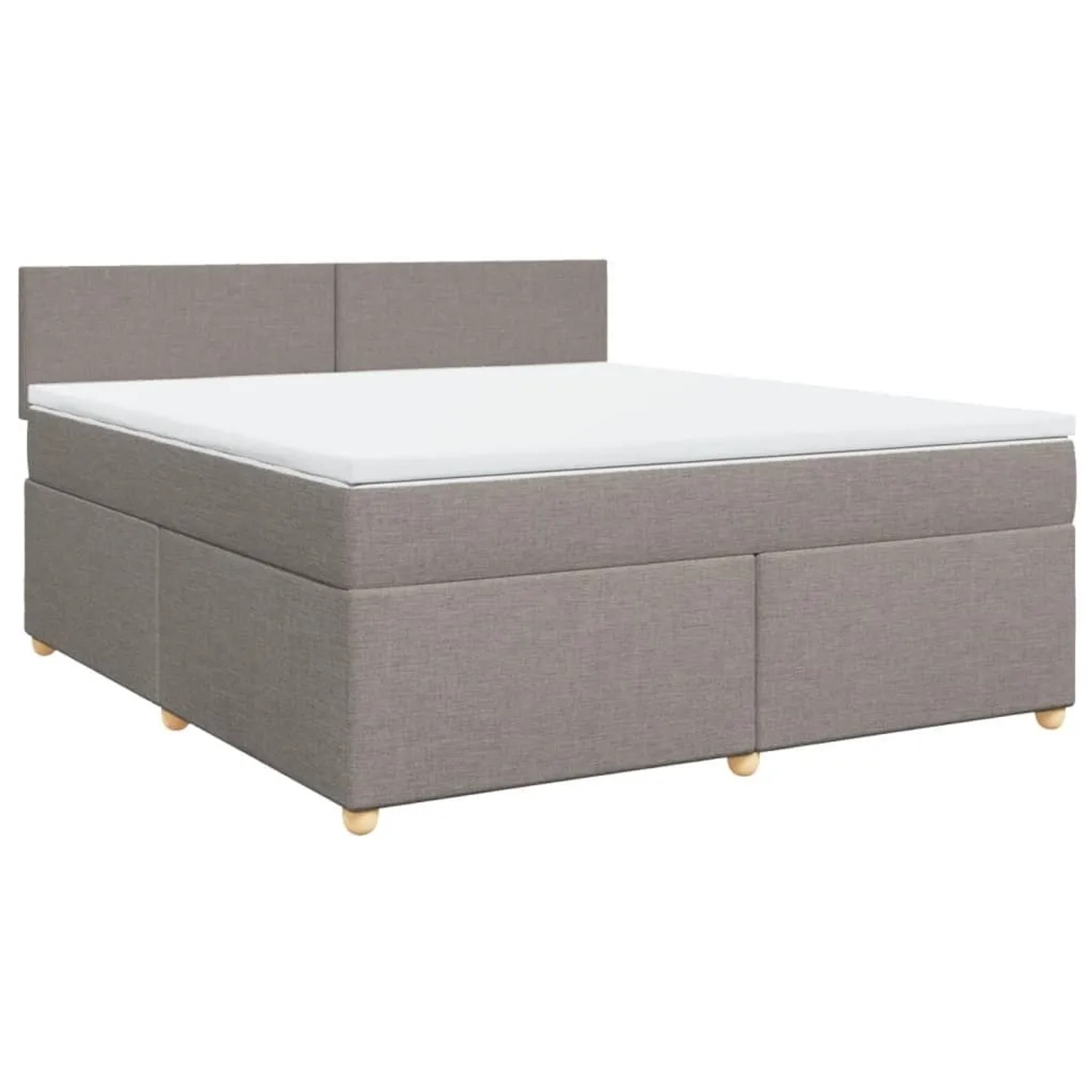 vidaXL Boxspringbett mit Matratze Taupe 180x200 cm Stoff 3289056 günstig online kaufen