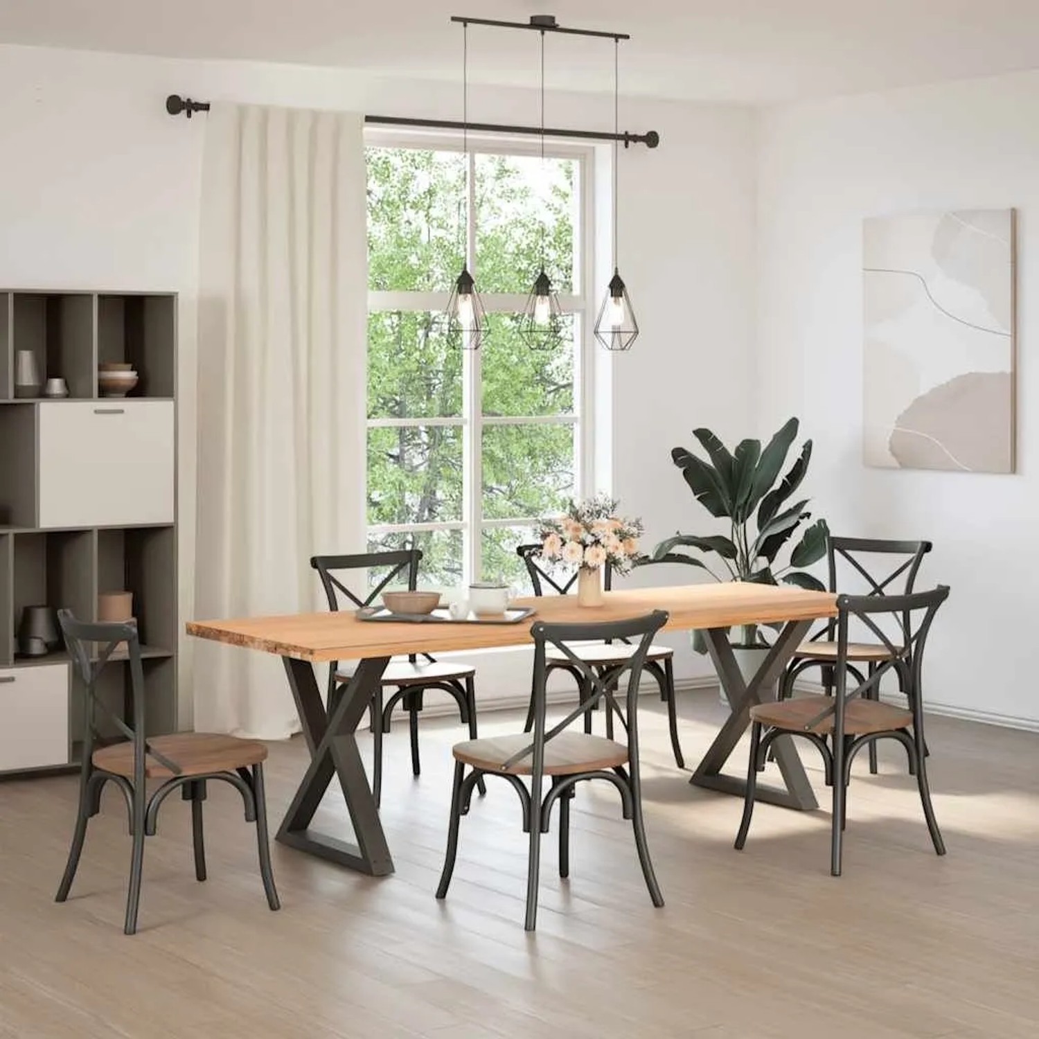 vidaXL Esstisch Beine 2 Stk Anthrazit 70x72-73,3 cm Stahl 4012726_2