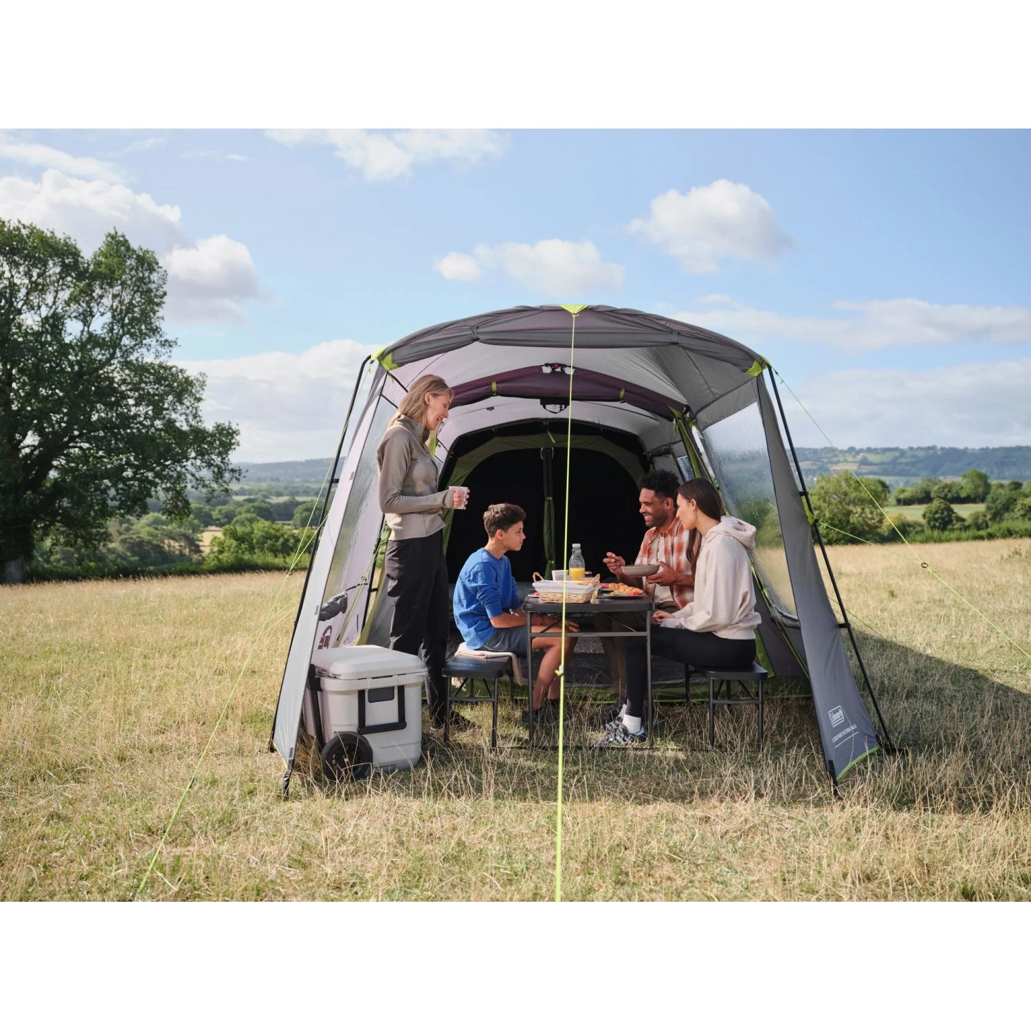 Coleman Zelt FastPitch Victoria Falls BlackOut Outdoor 4 Personen Grün-Grau_7