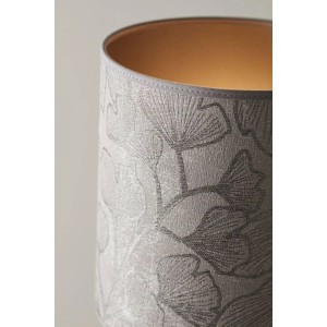 PR Home Lampenschirm Celyn Ziba Shadow Silber mit Blattmuster für E27 Lampen