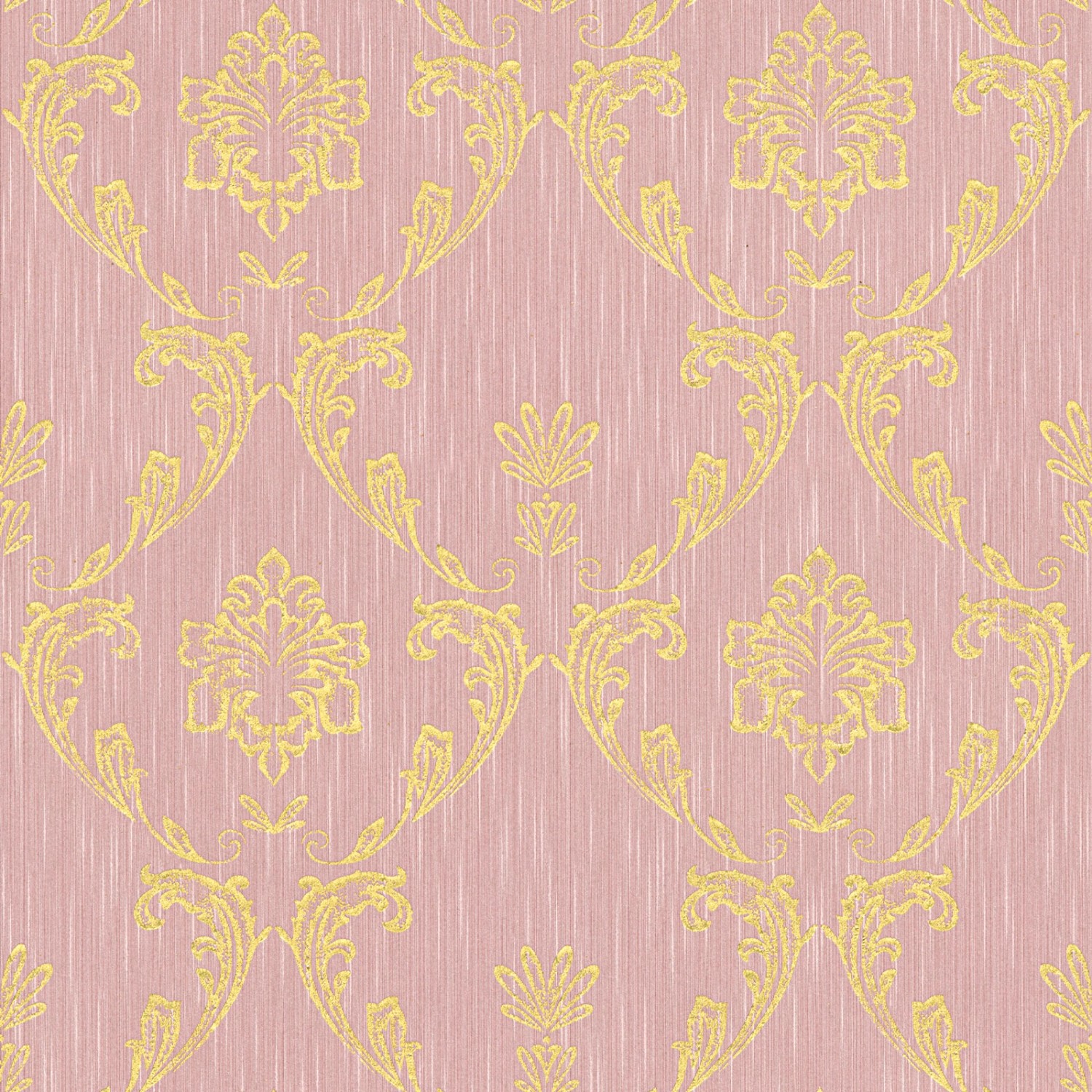 Bricoflor Barock Textiltapete Edel Ornament Tapete Rosa Gold mit Metallic Glitzer Effekt Romantische Textil Vliestapete 