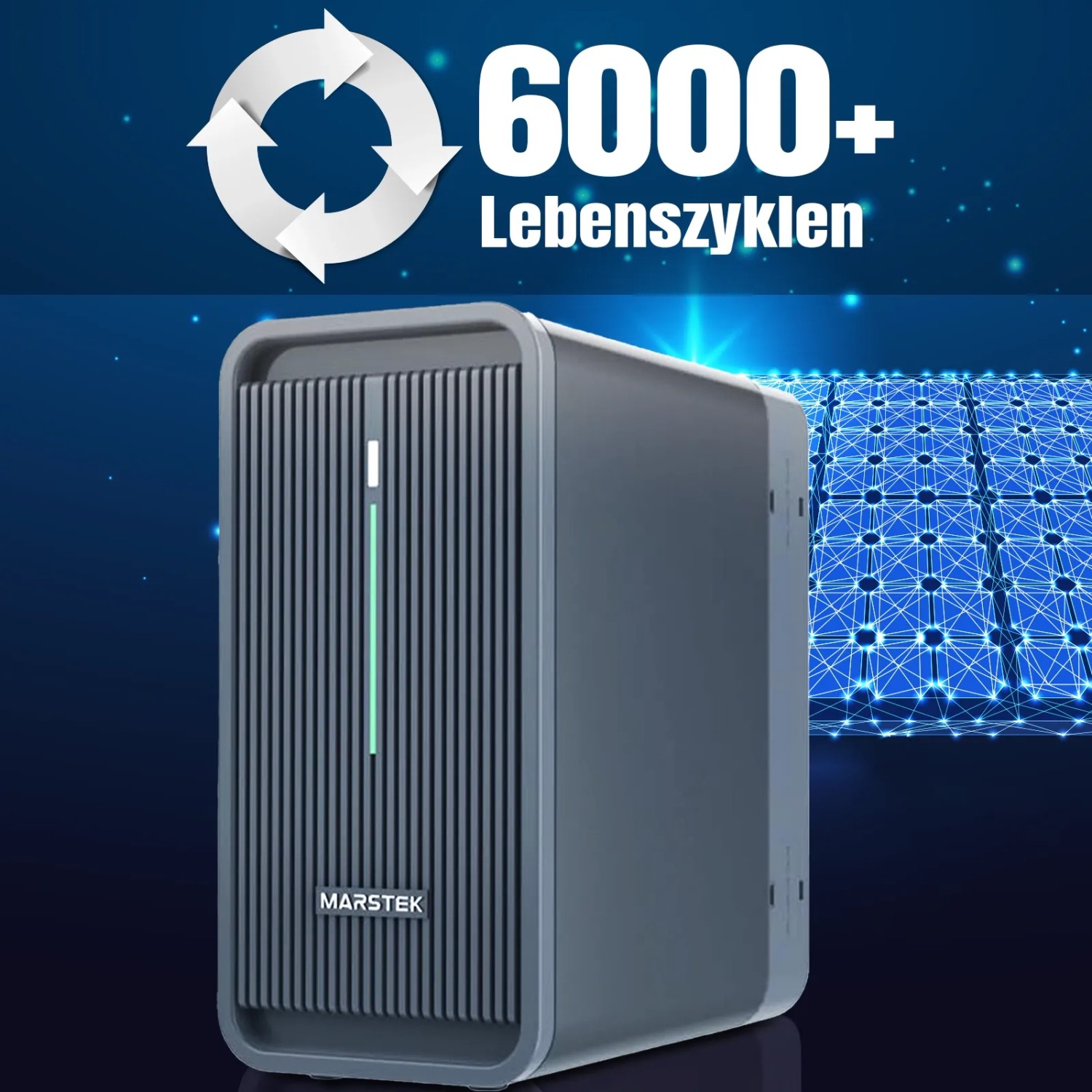 Marstek Solarspeicher 2,24 kWh für SUNNIVA Balkonkraftwerk mit 6000+ Zyklen.