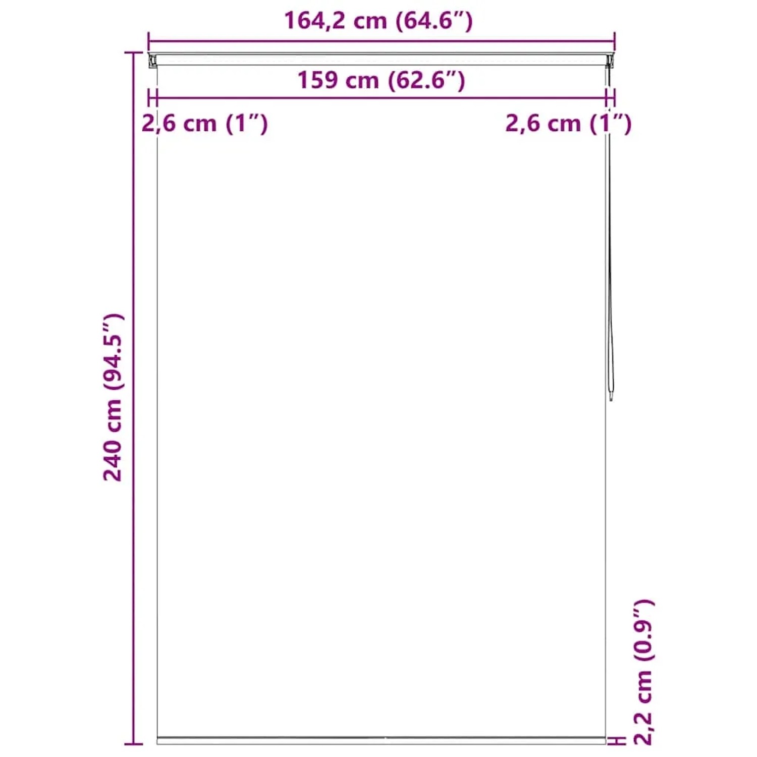 vidaXL Duschrollo 160x240 cm Kreismuster 142857_10