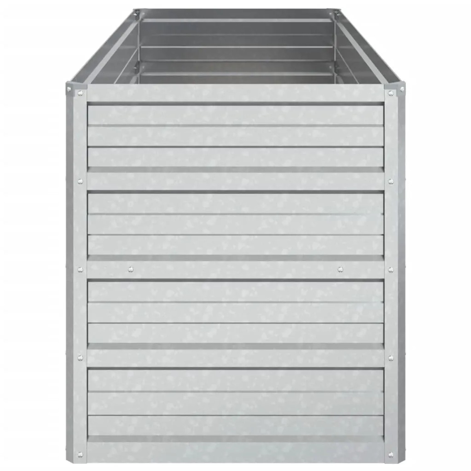 Silbernes vidaXL Garten-Hochbeet aus Stahl, 100x40x45 cm. Ideal für Garten, Balkon und Terrasse.
