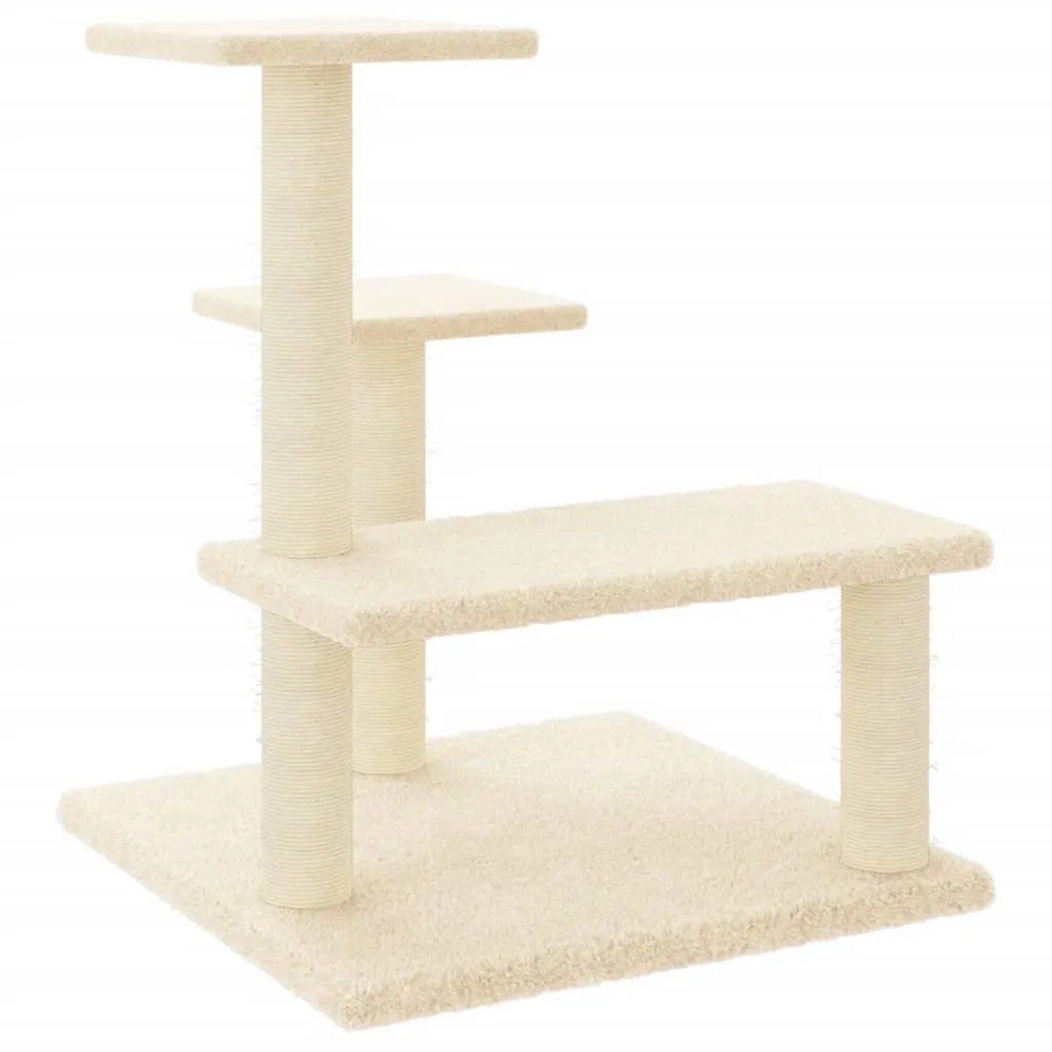 vidaXL Kratzbaum mit Sisal-KratzSäulen Creme 61 cm
