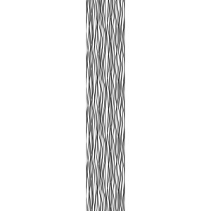 Komar Vlies Fototapete Zebra, 50x270cm, mit abstraktem Zebra-Muster in Schwarz und Weiß.