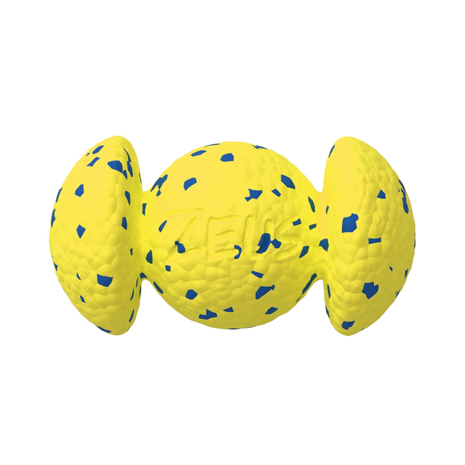 Zeus Hundespielzeug Nitro Grip Ball mit Gewicht 12,4 cm Gelb-Blau