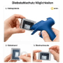 Diebstahlschutz für 6040 Solar Zaunleuchte: Montage mit Klebepistole, Klebeband oder Schraube am Zaunpfosten.