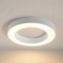 Moderne, weiße LED Deckenleuchte Sharelyn aus Aluminium, ringförmig, für Küche & Wohnraum.