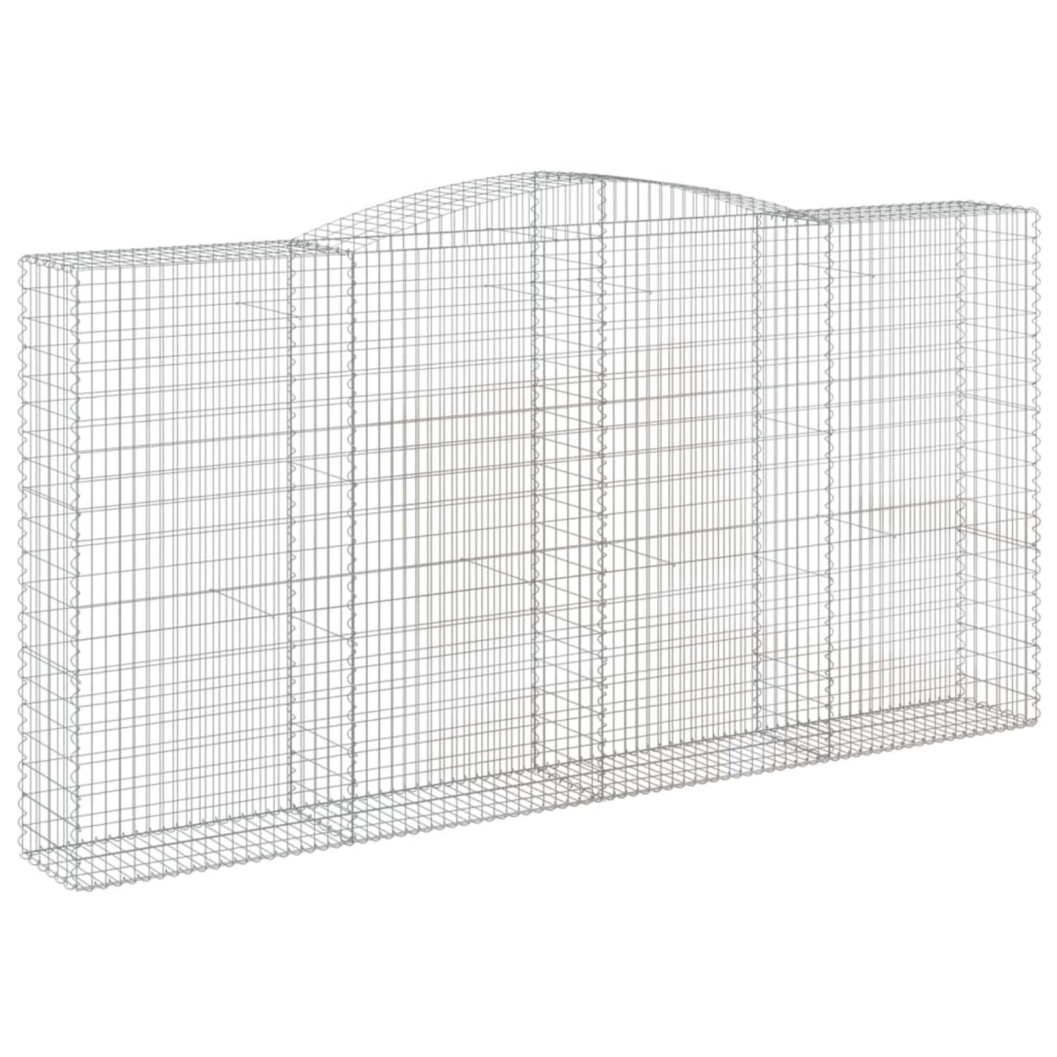 vidaXL Gabionen mit Hochbogen 4 Stk 400x50x200/220cm Eisen 1635408