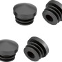 Schwarze Fußkappen (4 Stk.) für Gartenstuhl Dedin, Ø 28 mm, aus Kunststoff.